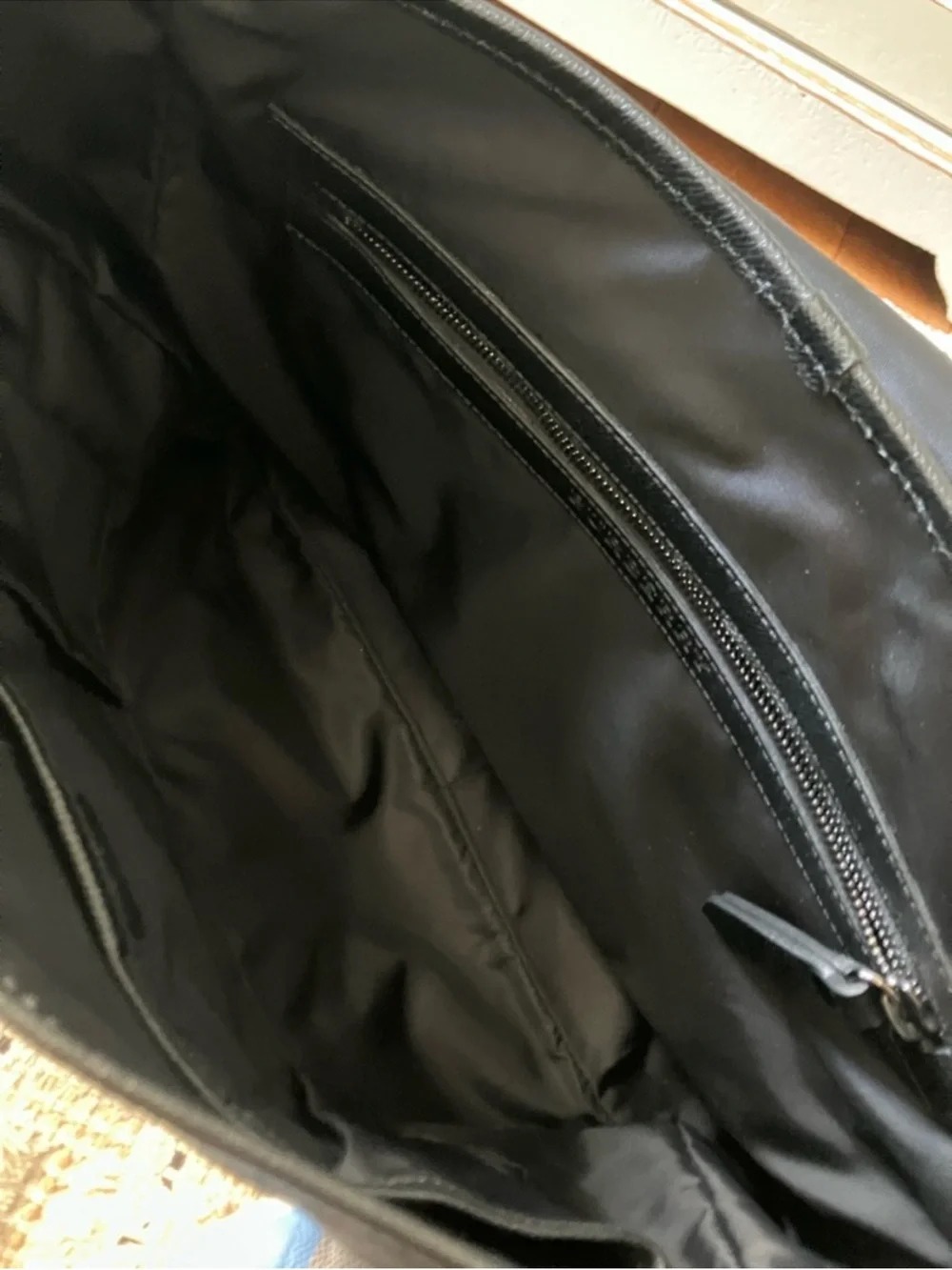 Burberry Black Tonal Check Messenger Bag